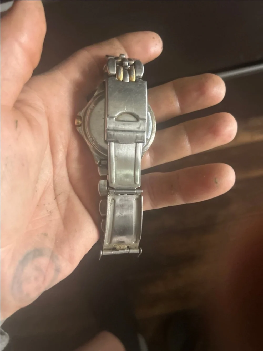 Vintage Fossil Two-Tone Silver and Gold Chronograph Watch